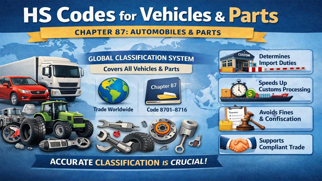 HS Code 2026 for Vehicles and parts and accessories thereof