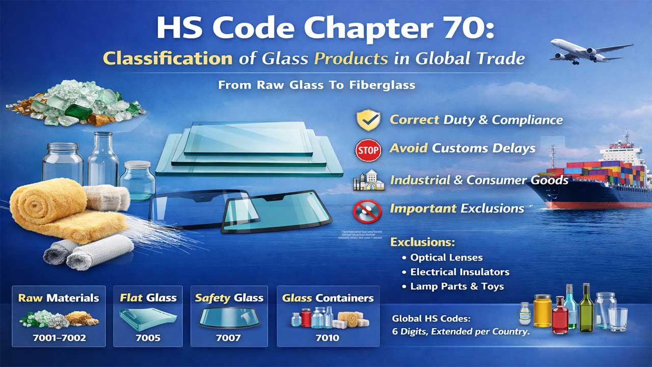 HS Code 2025 for Glass and Glassware