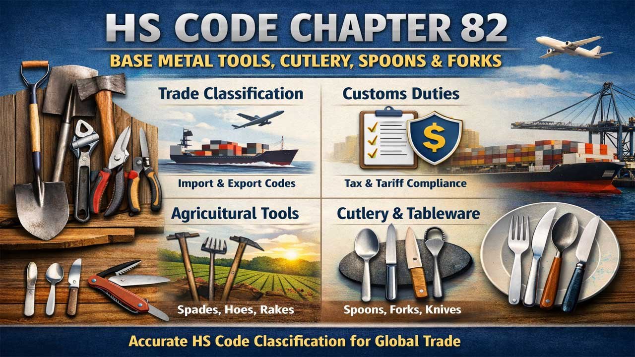 HS Code 2026 for Tools, Implements, Cutlery, Spoons and Forks, of base metal, parts thereof of base metal