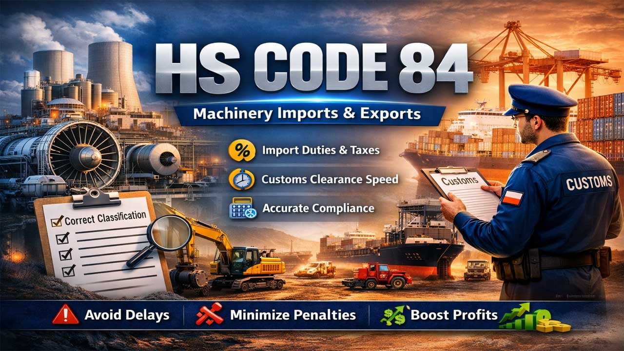 HS Code 2026 for Nuclear Reactors, Boilers, Machinery and Mechanical Appliances