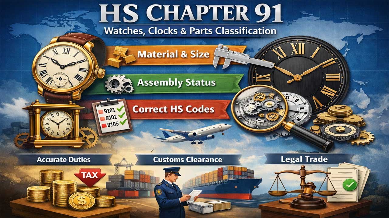 HS Code 2026 for Clocks and Watches and parts thereof