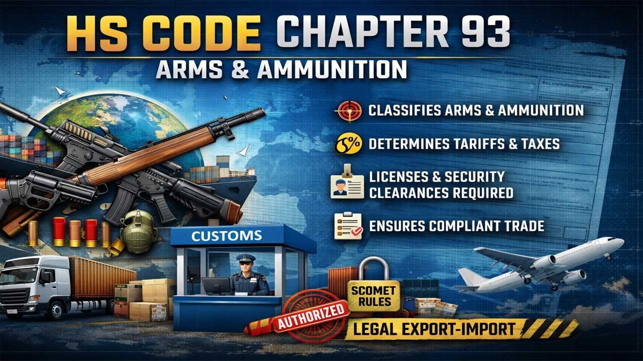 HS Code 2026 for Arms and ammunition, parts and accessories thereof