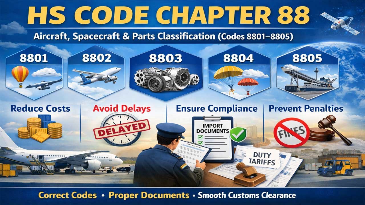 HS Code 2026 for Aircraft, Spacecraft, and Parts thereof