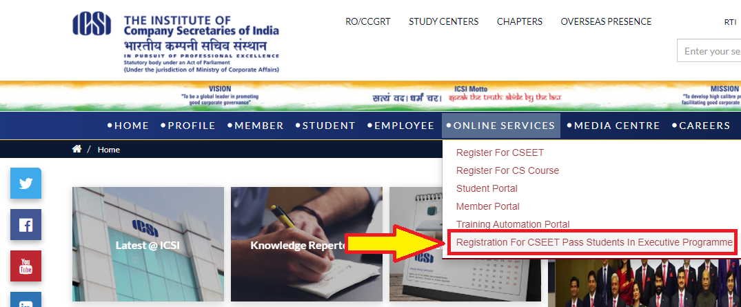 CS Executive Registration Form