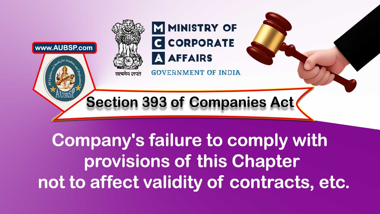 section 393 companies act