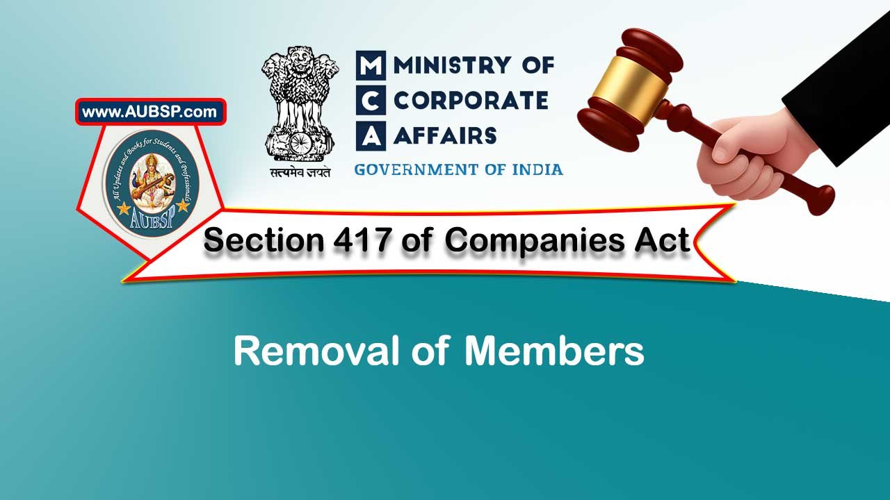 Section 417 Removal of Members – Companies Act 2013