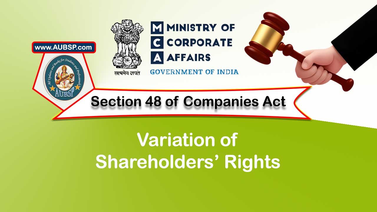 Section 48 Variation of shareholders’ rights – Companies Act 2013