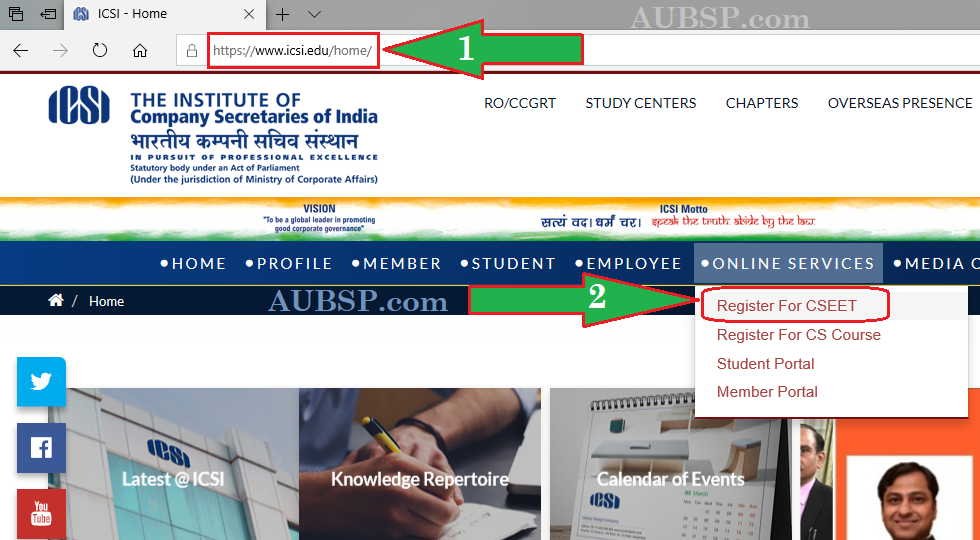 ICSI CSEET Registration Step-1