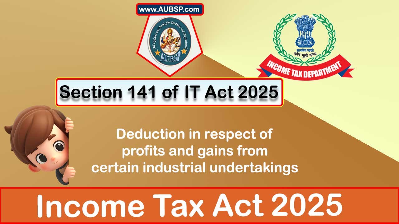 Income Tax Act 2025: Section 141 for Tax Year 2026-27