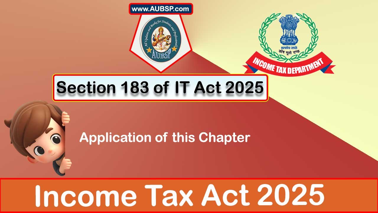 Income Tax Act 2025: Section 183 for Tax Year 2026-27