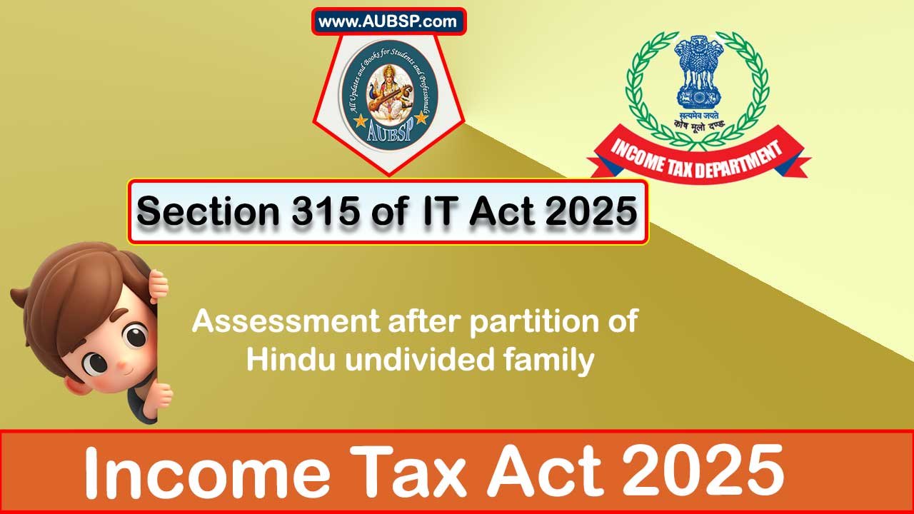 Income Tax Act 2025: Section 315 for Tax Year 2026-27