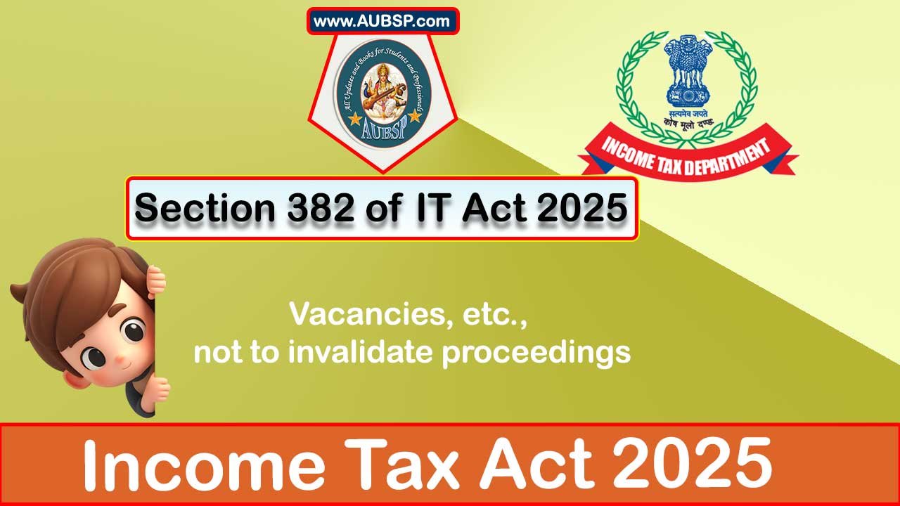 Income Tax Act 2025: Section 382 for Tax Year 2026-27