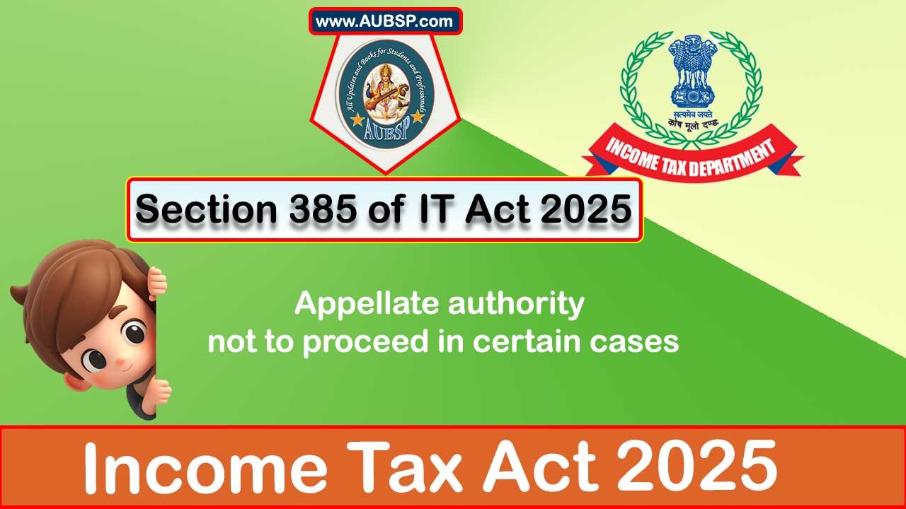 Income Tax Act 2025: Section 385 for Tax Year 2026-27