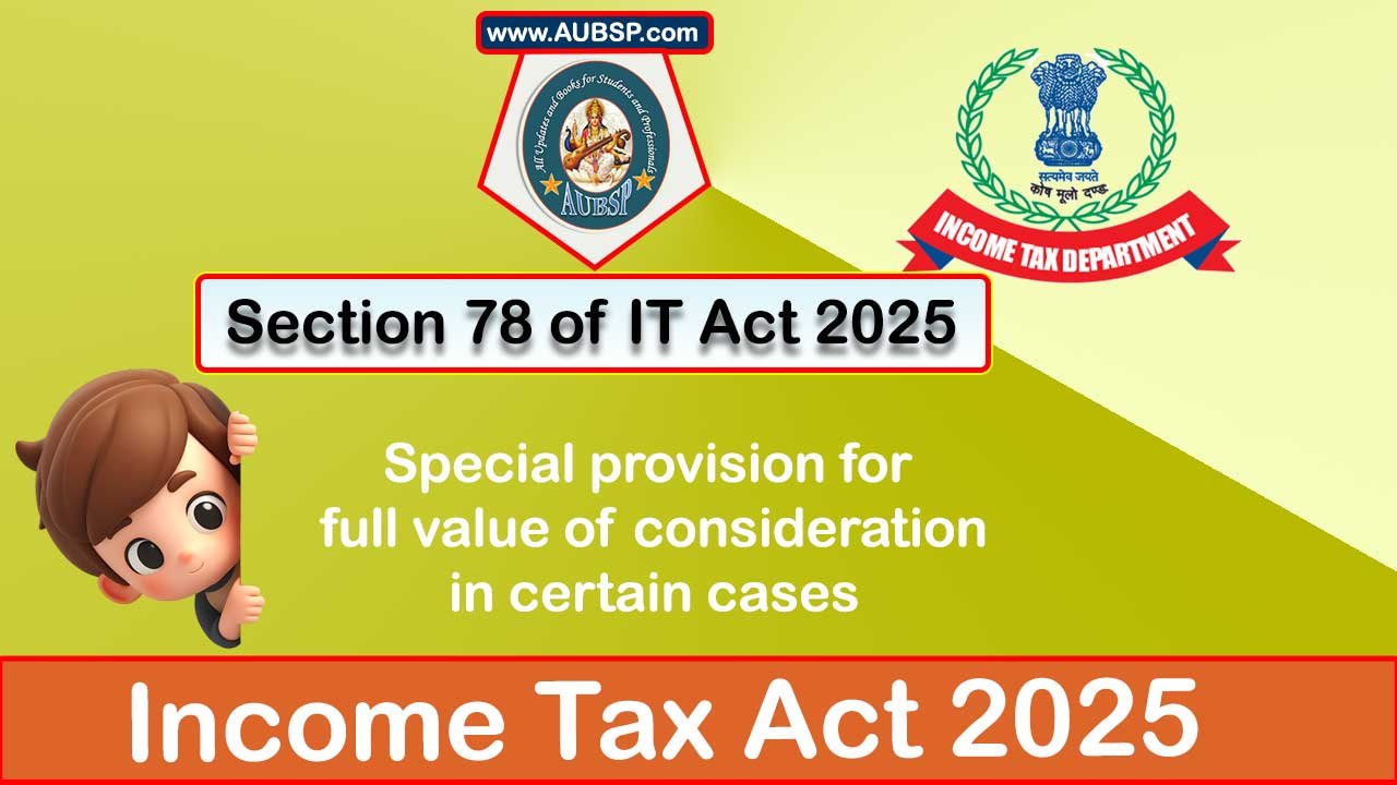 Income Tax Act 2025: Section 78 for Tax Year 2026-27