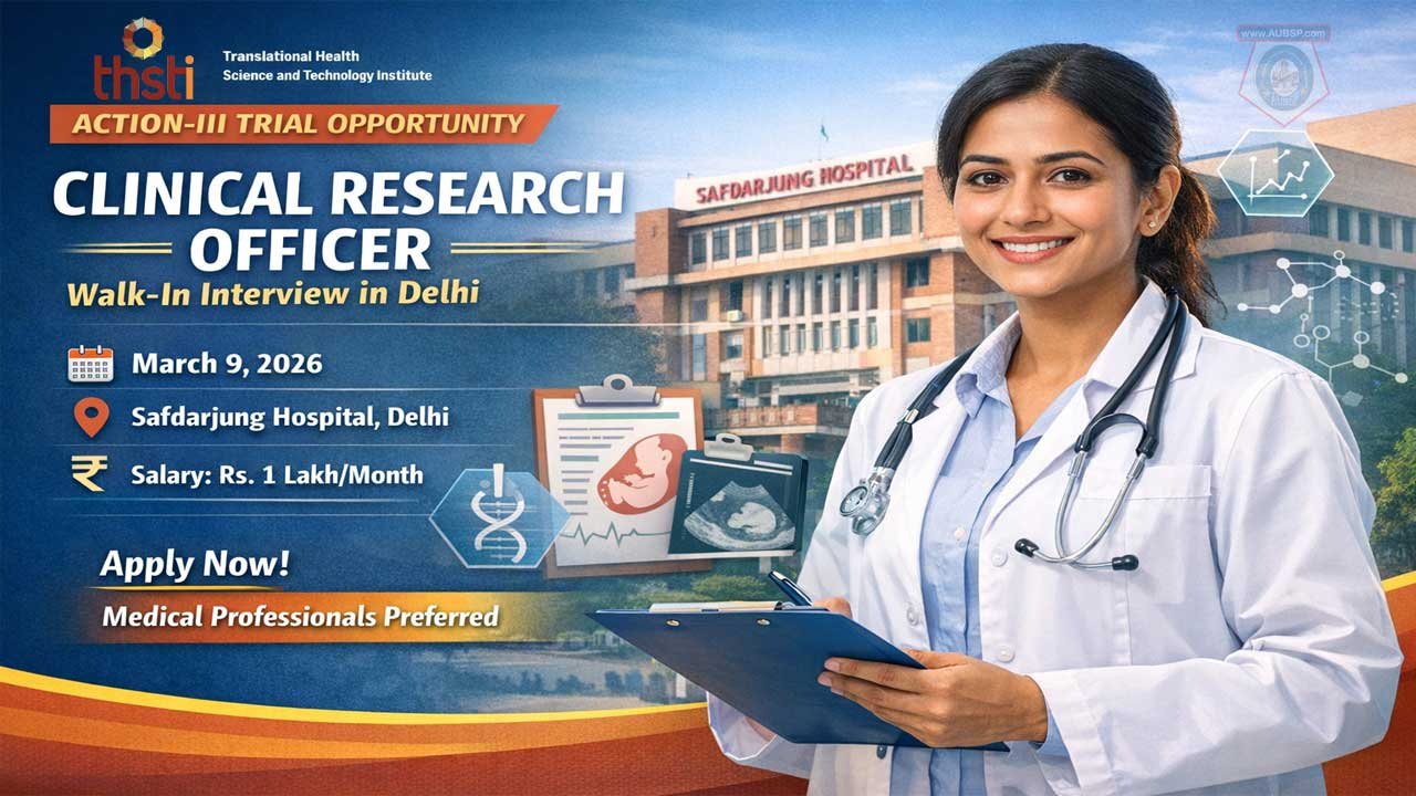 THSTI Clinical Research Officer Recruitment
