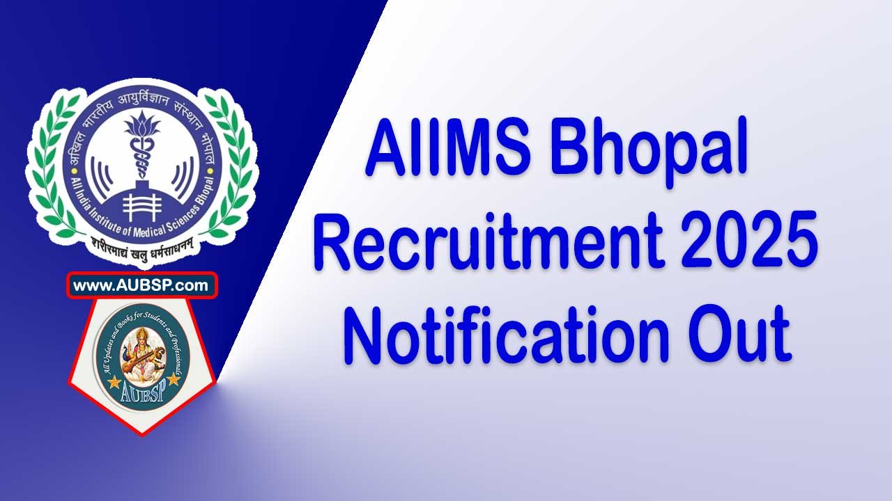 AIIMS Bhopal Recruitment 2025: Apply for Research Technical Support Post in AI-Based TB Detection Project
