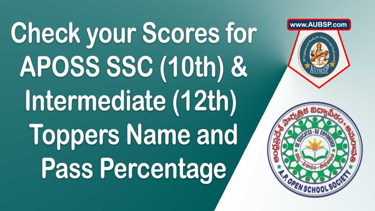 APOSS Result 2025 (Out): Check AP Open School SSC & Inter Results @ apopenschool.ap.gov.in