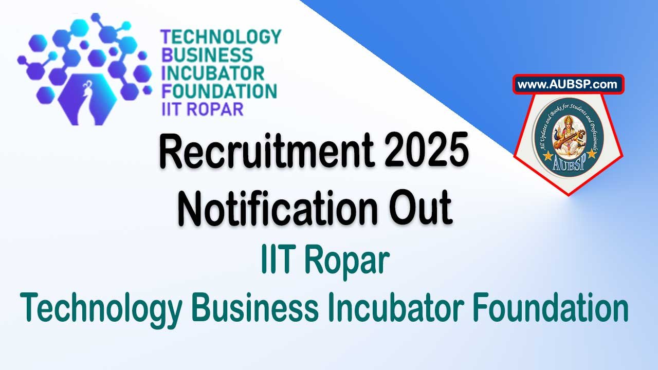 Apply Now: Manager (Portfolio, Project and Operations) Jobs at IIT Ropar Technology Business Incubator – Last Date 16 June 2025