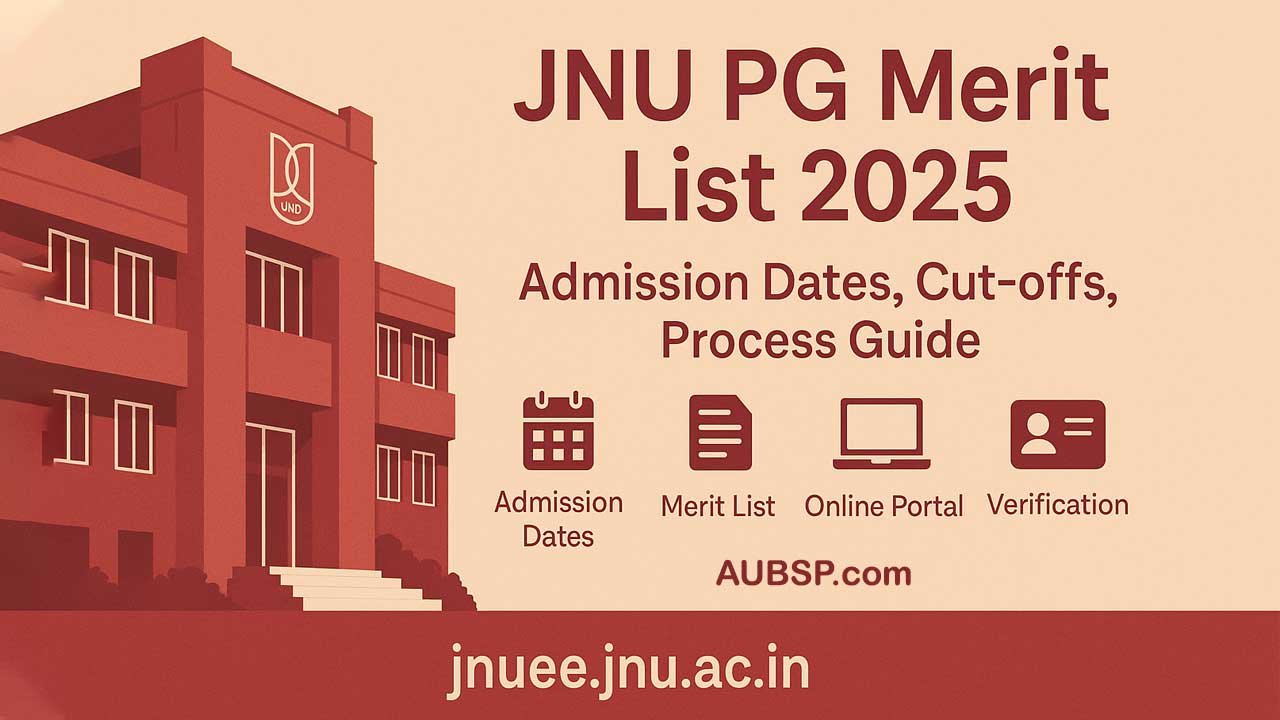 JNU PG Merit List 2025 Released: Check First List, Cut-Offs, Dates, and Admission Process