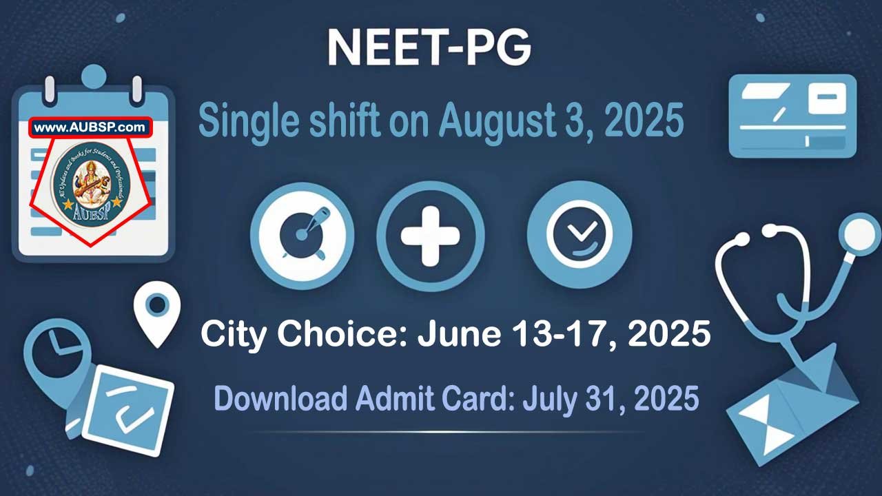 NEET-PG 2025 Exam Date, City Choice, Admit Card & Result – Complete NBEMS Guide