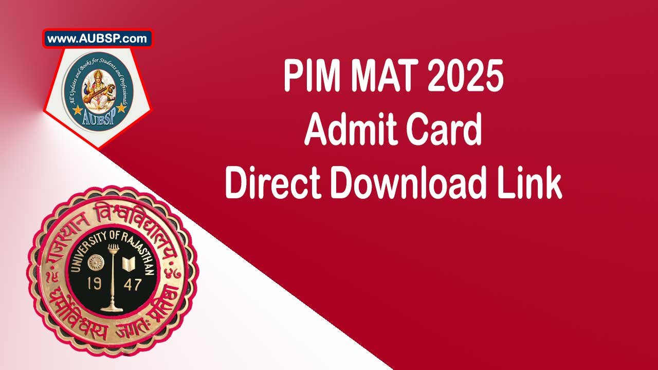 PIM MAT 2025 Admit Card Released – Download Now at rapim.ac.in | Exam Date June 8