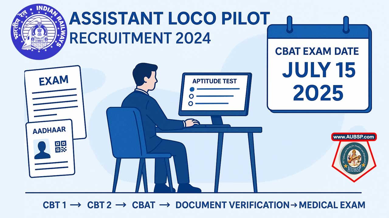 RRB ALP CBAT 2024 Exam Date Announced – Check Schedule, Selection Process and Key Details (CEN 01/2024)