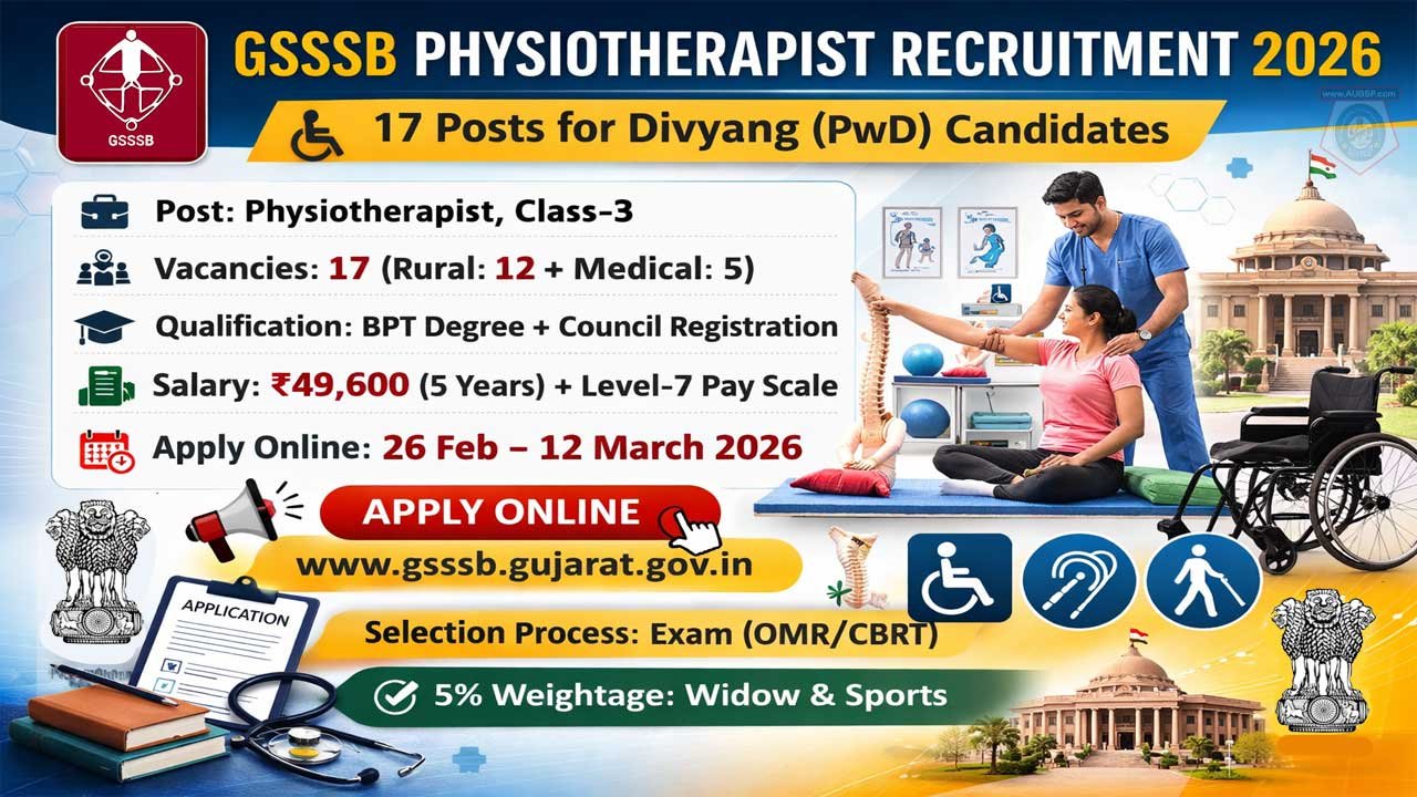 GSSSB Physiotherapist Recruitment