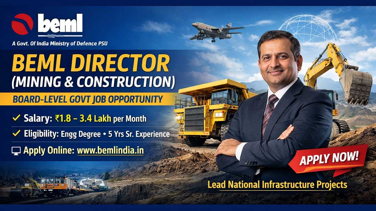 BEML Director Recruitment 2026: Mining & Construction Business Opportunity