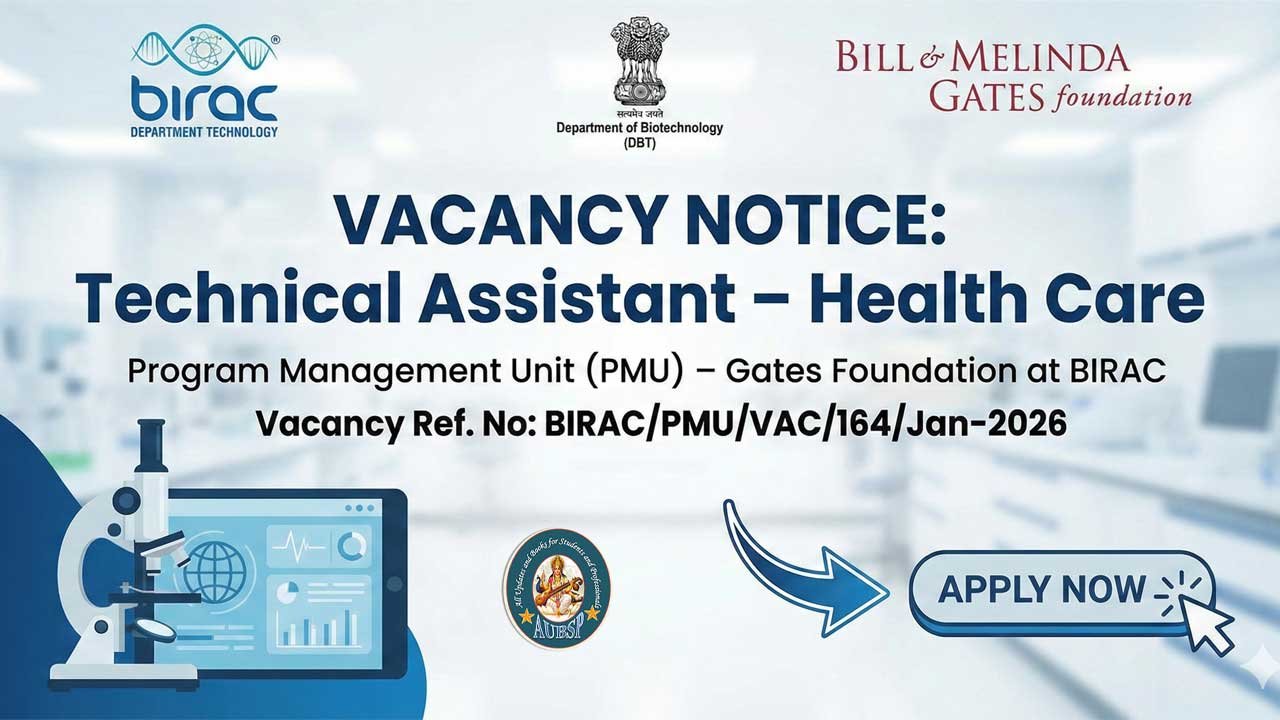 BIRAC Announces Vacancy for Technical Assistant