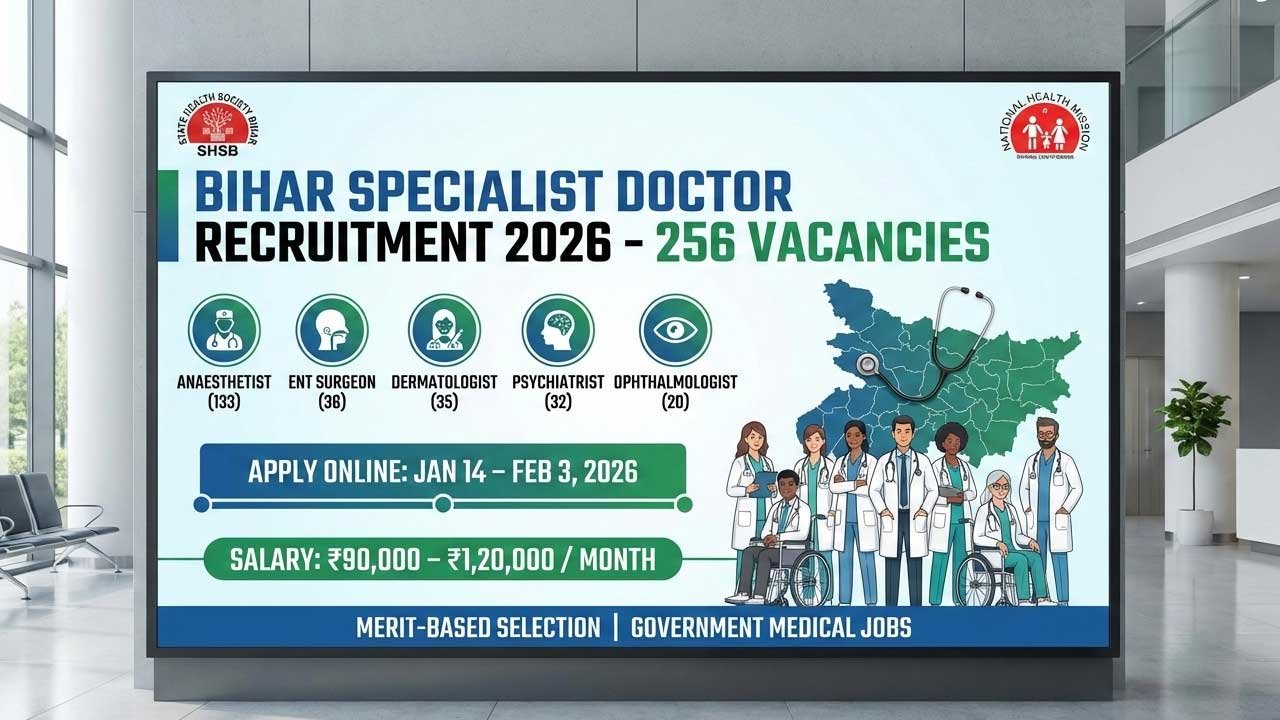Bihar State Health Committee Specialist Doctor Recruitment 2026