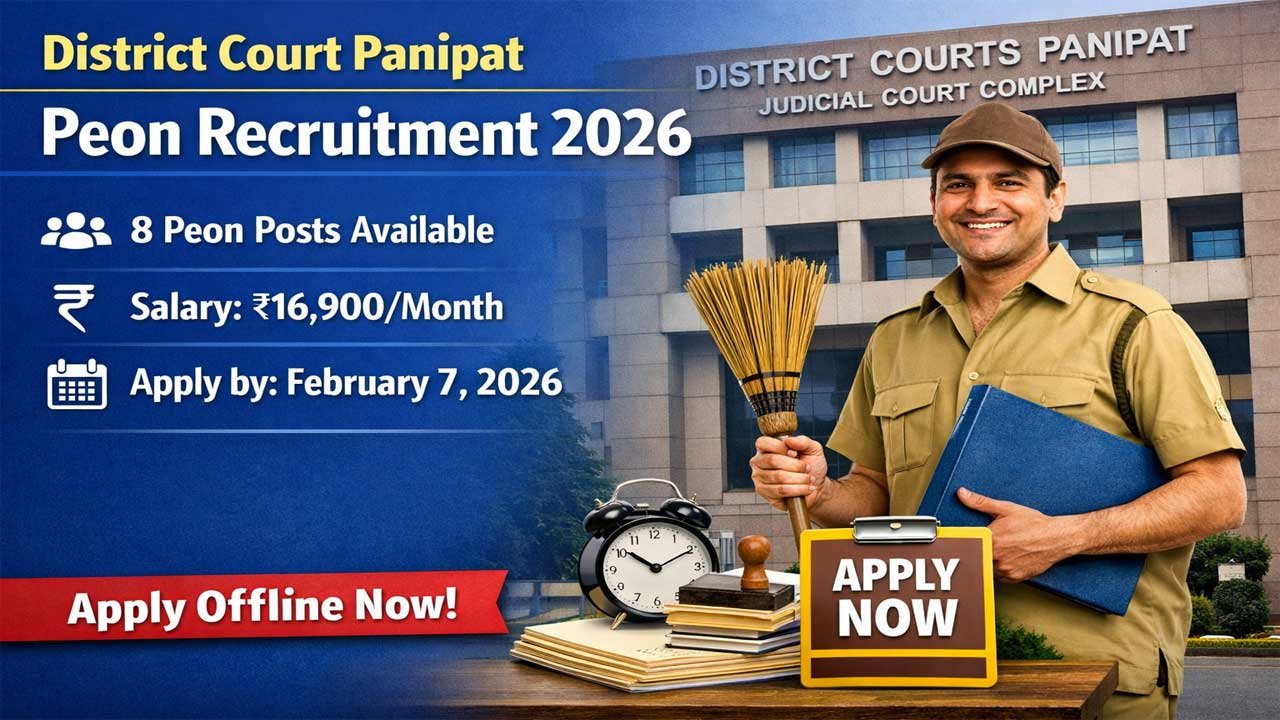 District Court Panipat Peon Recruitment 2026