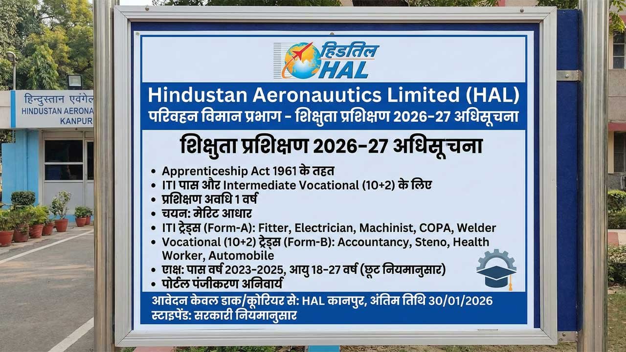 HAL Kanpur Apprenticeship 2026