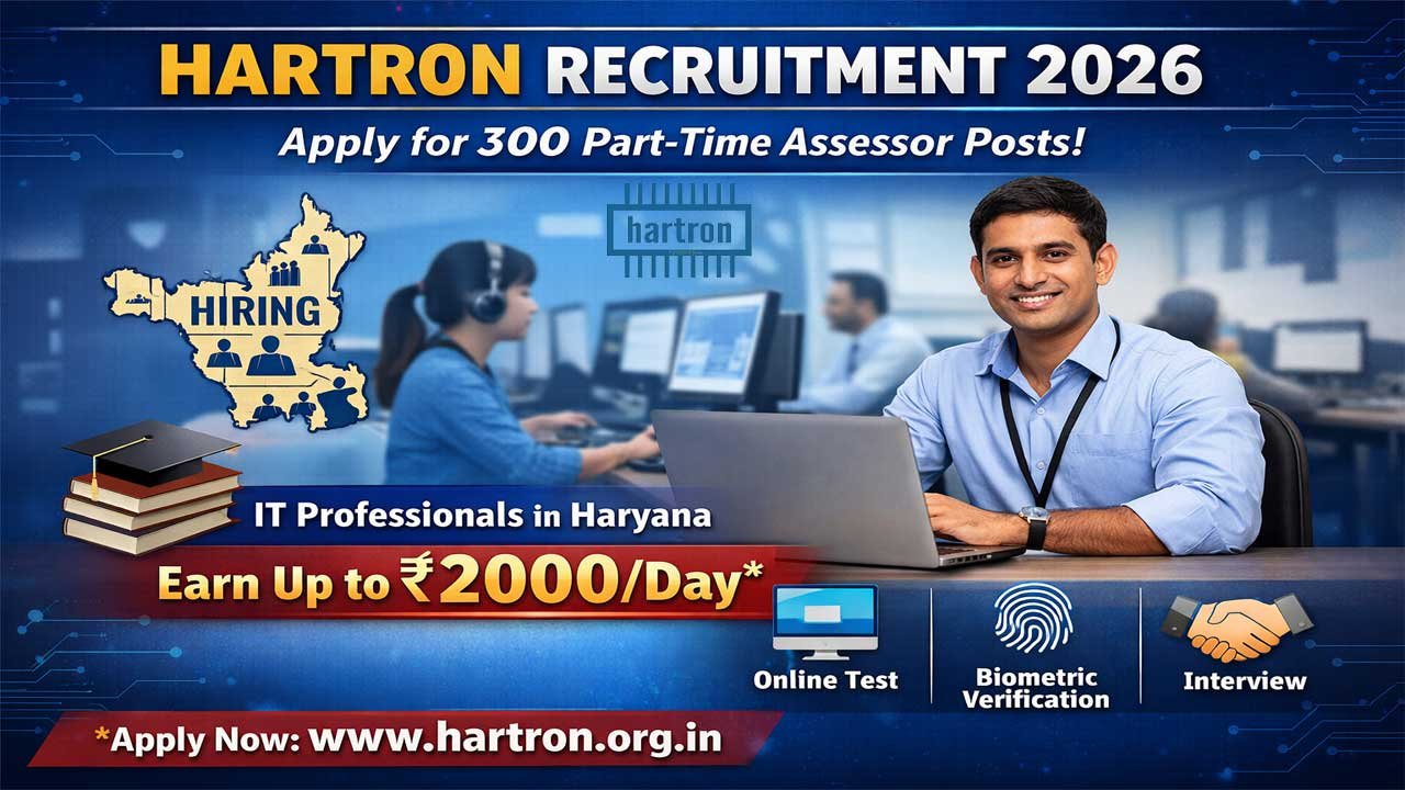 HARTRON Recruitment 2026: Apply Online for 300 Assessor Posts | Earn ₹2000/Day