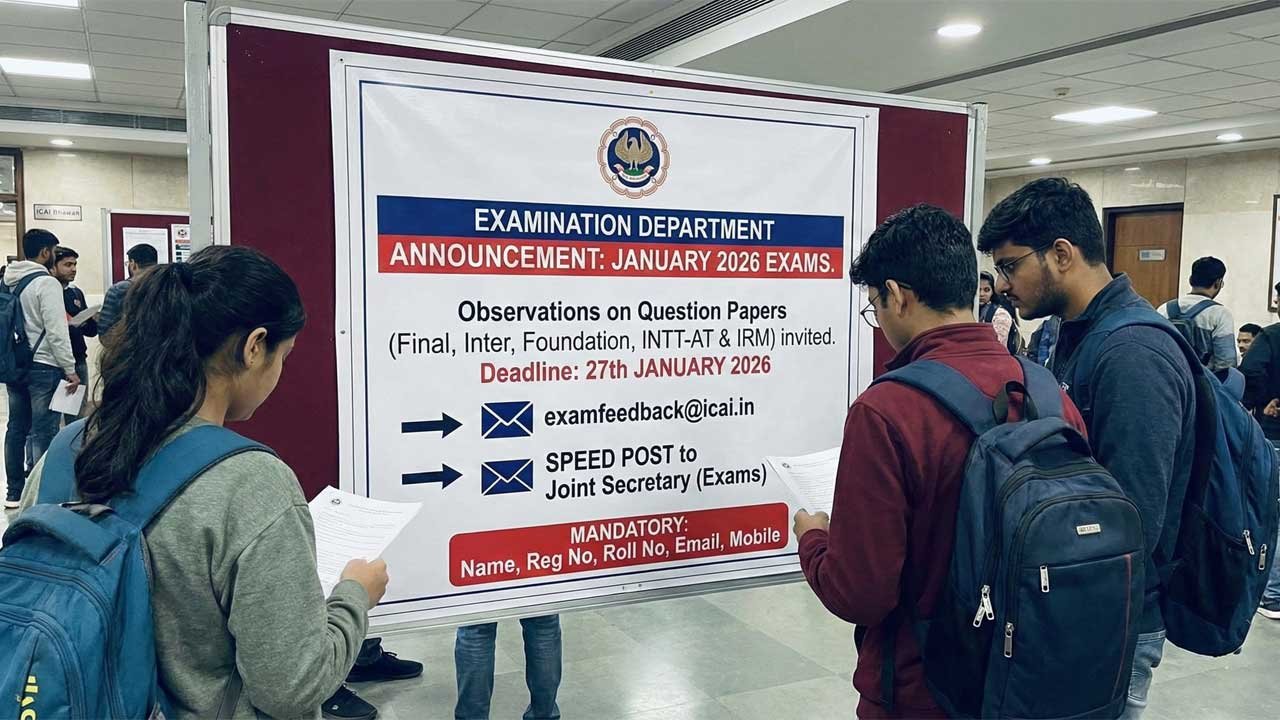 ICAI January 2026 Exams