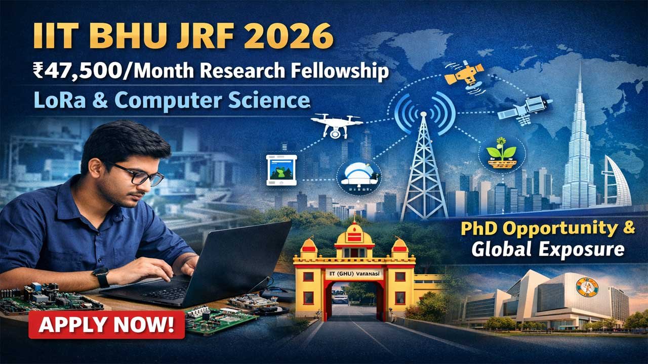 IIT BHU JRF Recruitment 2026: ₹47,500/Month Research Fellowship in LoRa & Computer Science