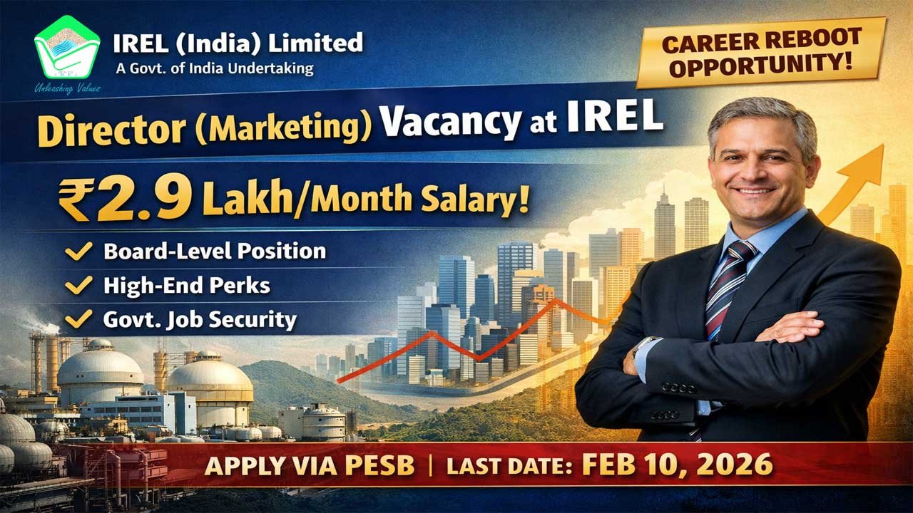 ₹2.9 Lakh/Month Government Job Shocks Job Market: IREL PSU Hiring in 2026
