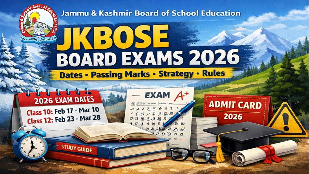JKBOSE Board Exams 2026: Date Sheet, Passing Criteria, Strategy & Exam Rules