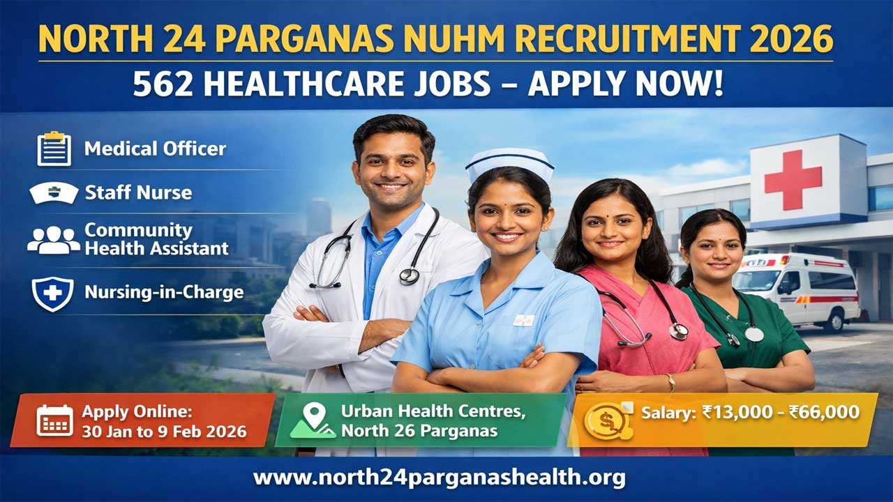 North 24 Parganas NUHM Recruitment 2026: 562 Government Healthcare Jobs | Apply Online
