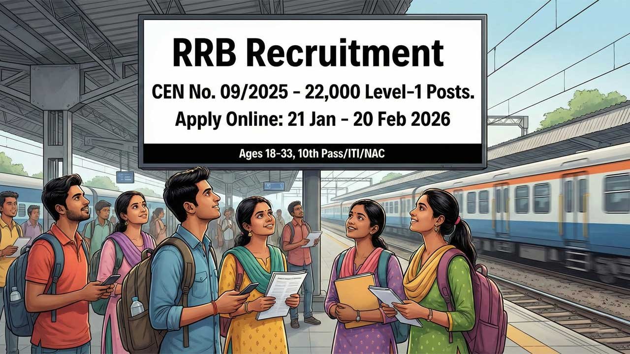 RRB Level 1 Recruitment 2026: 22,000 Vacancies | Apply Online for CEN 09/2025