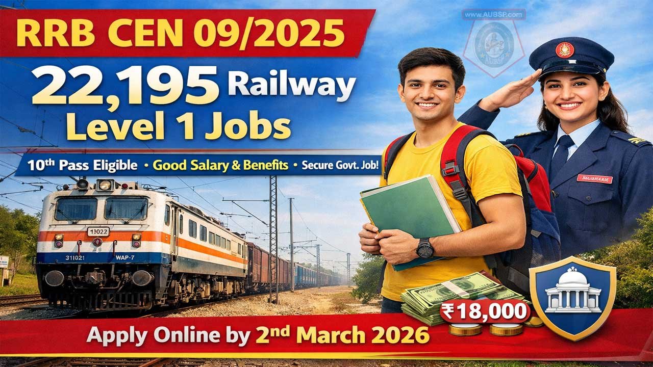 RRB CEN 09/2025 Railway Recruitment 2026: Apply Online for 22,195 Level 1 Government Jobs