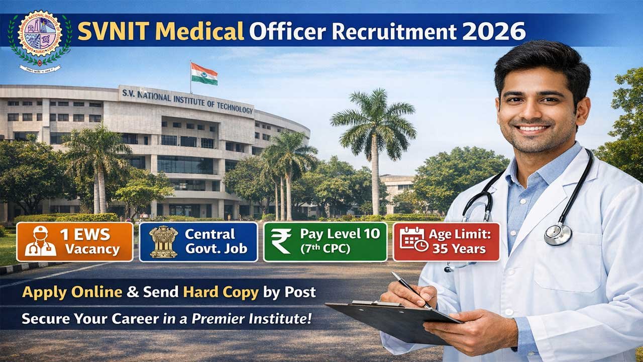 SVNIT Surat Medical Officer Recruitment 2026: Group A Non‑Teaching Doctor Job (EWS) – Apply Online