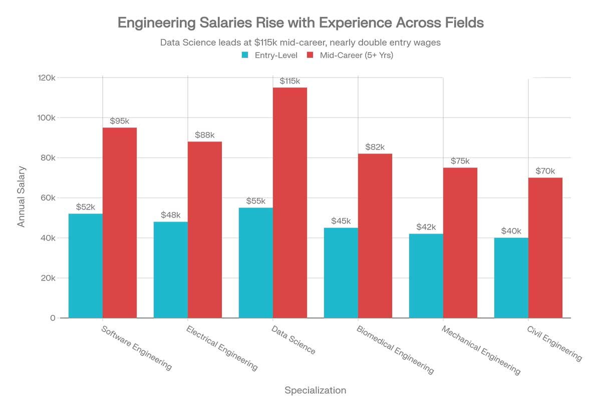 Salary Progression by Specialization
