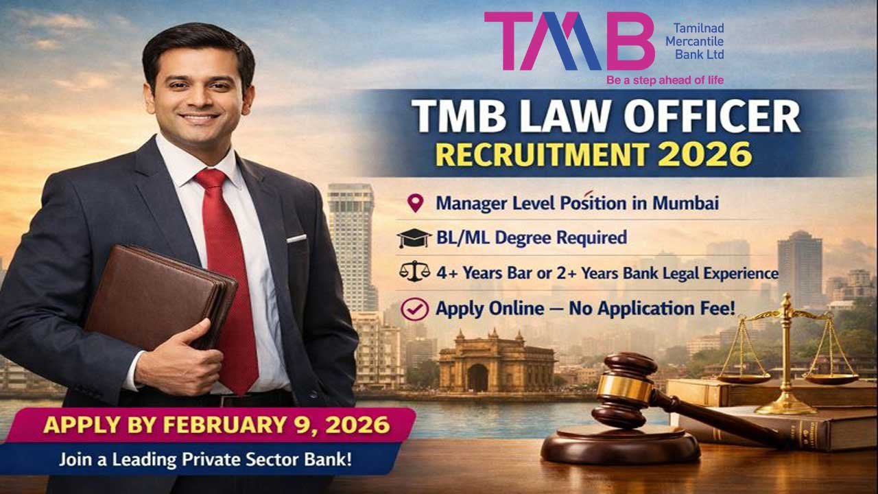 TMB Law Officer Recruitment 2026: Manager Vacancy in Mumbai | Apply Online Free