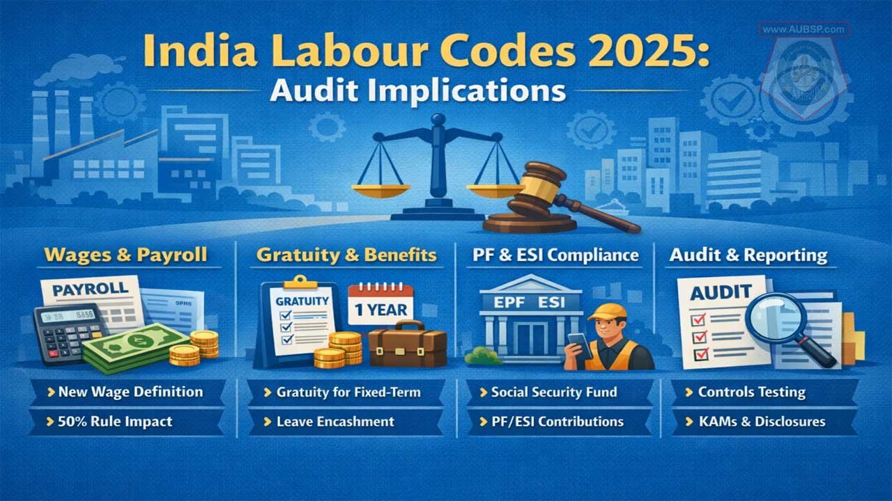 India Labour Codes 2025: Key Audit Impact on Payroll, Gratuity, PF, ESI and Financial Reporting