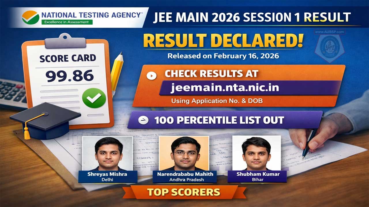 JEE Main 2026 Session 1 results