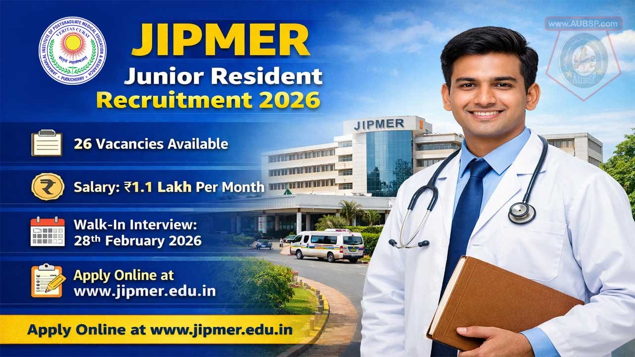 JIPMER Junior Resident (NPG) Recruitment