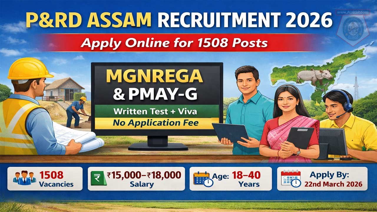 P&RD Assam Recruitment 2026 details